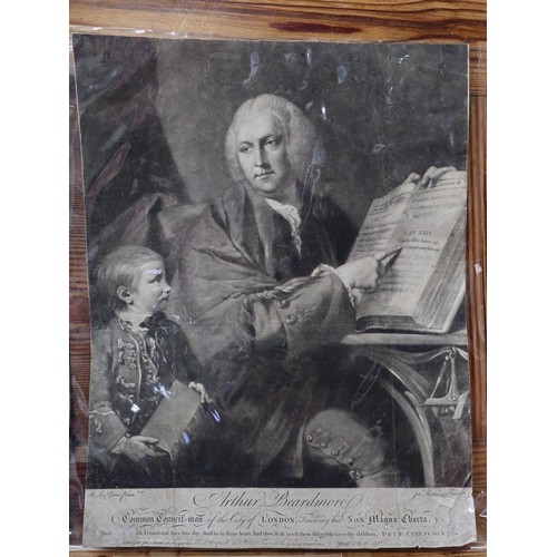 531 - A group of four 18th-19th century portrait engravings and mezzotints, comprising
1. François Torteba... 