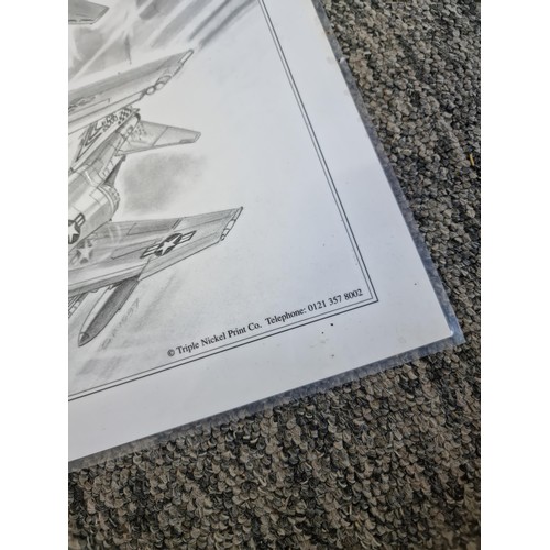535 - Large job lot of aircarft related A3 size prints to include 29x Fighting Phoenix EA-6B jets in colou... 
