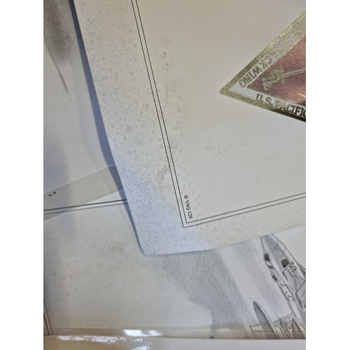535 - Large job lot of aircarft related A3 size prints to include 29x Fighting Phoenix EA-6B jets in colou... 