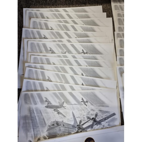 535 - Large job lot of aircarft related A3 size prints to include 29x Fighting Phoenix EA-6B jets in colou... 