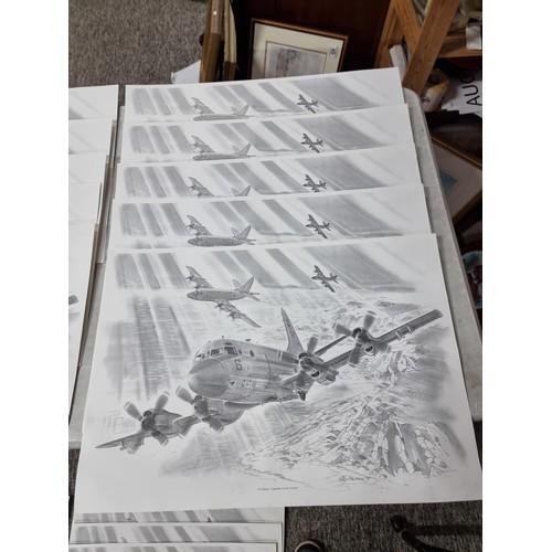 535 - Large job lot of aircarft related A3 size prints to include 29x Fighting Phoenix EA-6B jets in colou... 