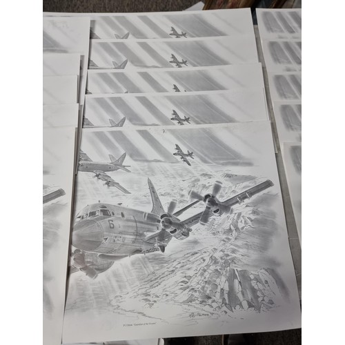 535 - Large job lot of aircarft related A3 size prints to include 29x Fighting Phoenix EA-6B jets in colou... 