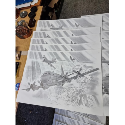 535 - Large job lot of aircarft related A3 size prints to include 29x Fighting Phoenix EA-6B jets in colou... 