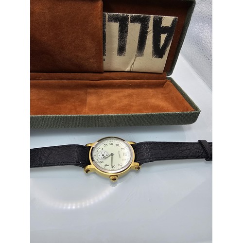 266A - 2 good quality cased wristwatches to include a gents wristwatch by Allenby with a 15 jewel Swiss mov... 