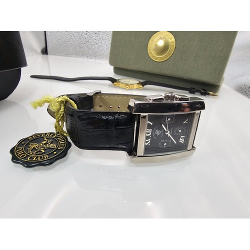 266A - 2 good quality cased wristwatches to include a gents wristwatch by Allenby with a 15 jewel Swiss mov... 