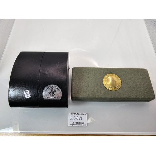 266A - 2 good quality cased wristwatches to include a gents wristwatch by Allenby with a 15 jewel Swiss mov... 