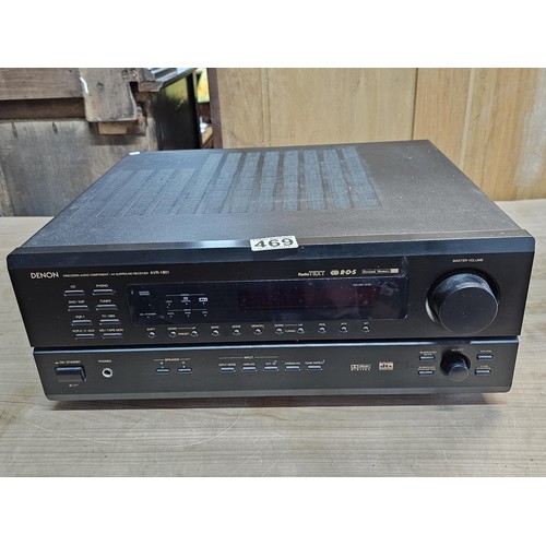 469 - A good quality Denon Precision audio component AV surround receiver AVR 1801 amp with digital displa... 