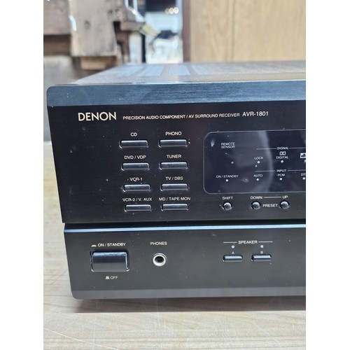 469 - A good quality Denon Precision audio component AV surround receiver AVR 1801 amp with digital displa... 