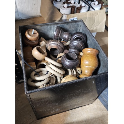 496 - Box containing a quantity of shed odds to include a left hand side convex anti-dazzel car door mirro... 