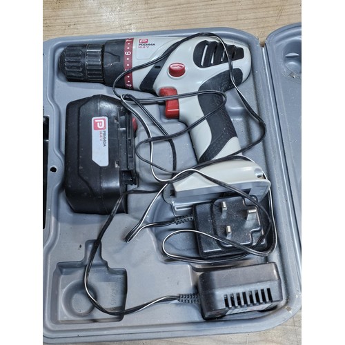 499 - 2x cased electric power tools to include a Bosch CSB 420-E 420W Hammer drill along with Performance ... 