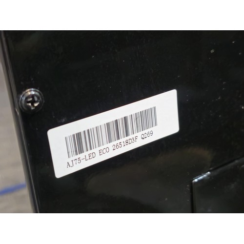 527 - Good quality dimplex electric heater complete with backlight and wood fire effect has 2x arched door... 