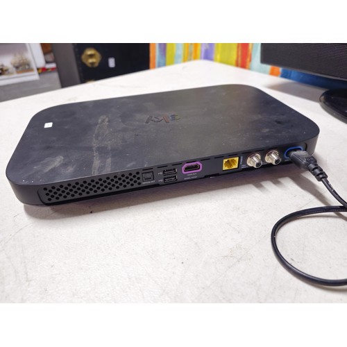 467 - A linsar 26 inch HD flat screen TV, along with a modern SKY Q box with a 1TB hard drive the TV has i... 