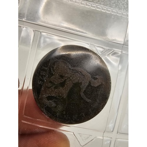 285 - A coin album containing a large quantity of Victorian and later copper one penny coins and half penn... 