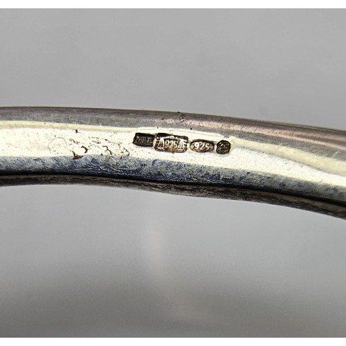 355 - A brand new Next sterling silver bangle with a wave shaped design along with a brand new Next sterli... 