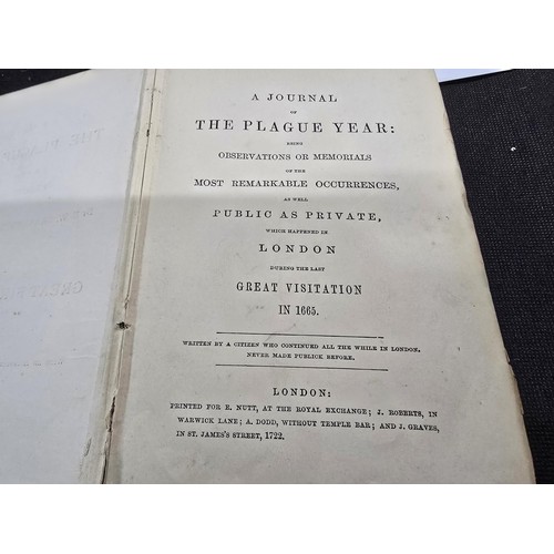 438 - An illustrated edition of Daniel Defoe History of the Plague and the fire of London 1665/6, comprisi... 