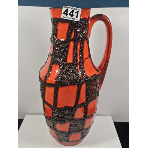 441 - A large striking West German scheurich keramik jug vase, model 407-35, circa 1960's/70's of Baluster... 