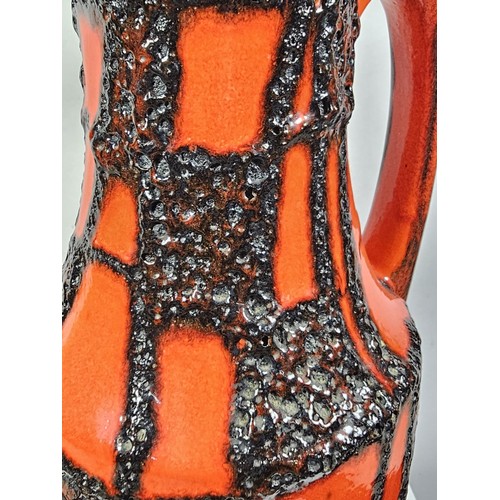 441 - A large striking West German scheurich keramik jug vase, model 407-35, circa 1960's/70's of Baluster... 