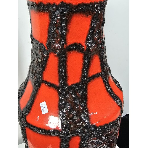 441 - A large striking West German scheurich keramik jug vase, model 407-35, circa 1960's/70's of Baluster... 