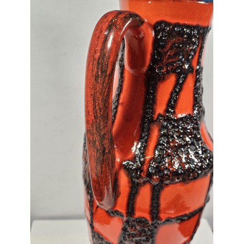 441 - A large striking West German scheurich keramik jug vase, model 407-35, circa 1960's/70's of Baluster... 