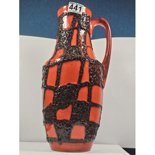 441 - A large striking West German scheurich keramik jug vase, model 407-35, circa 1960's/70's of Baluster... 