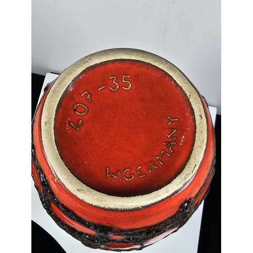 441 - A large striking West German scheurich keramik jug vase, model 407-35, circa 1960's/70's of Baluster... 