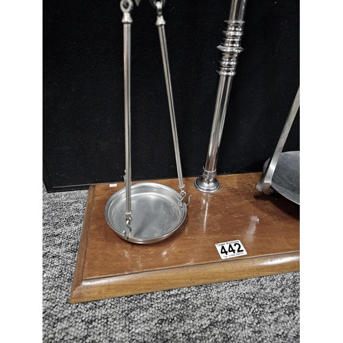 442 - A very large and impressive set of balance scales. standing approx 53cm high and 46cm wide, stamped ... 