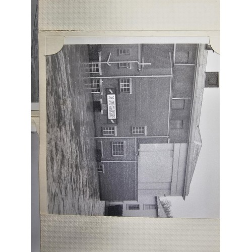 430A - A collection of 8x very rare local photographs of Newtown Drenewydd in flood showing the flooded str... 