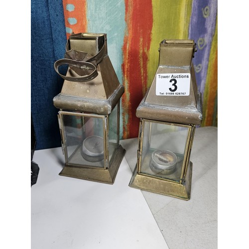 3 - A collection of nine tealight holders in the form of lamps. Most are in the Moroccan design. Largest... 