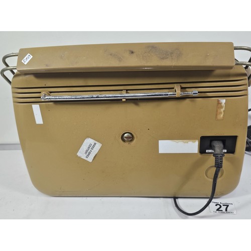 27 - A reproduction Bush radio with a dial to the front, complete with power cable.