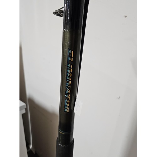 121 - A good quality Daiwa Eliminator sea fishing rod, one eyelet is missing. otherwise in good order