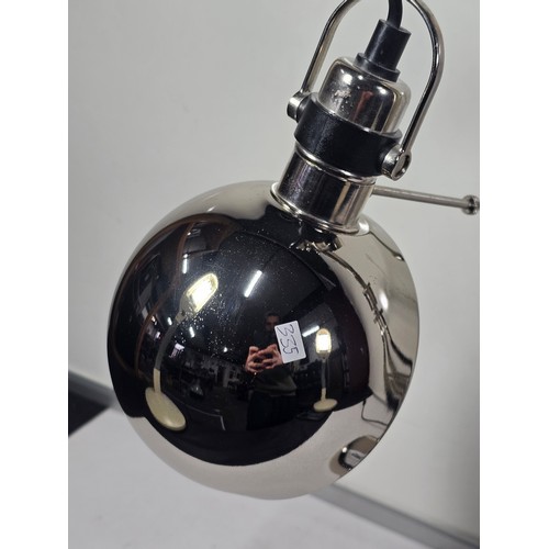 18 - A good quality chrome angle poise style lamp in good order, no blemishes. Has a height of 50cm when ... 