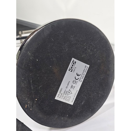 18 - A good quality chrome angle poise style lamp in good order, no blemishes. Has a height of 50cm when ... 