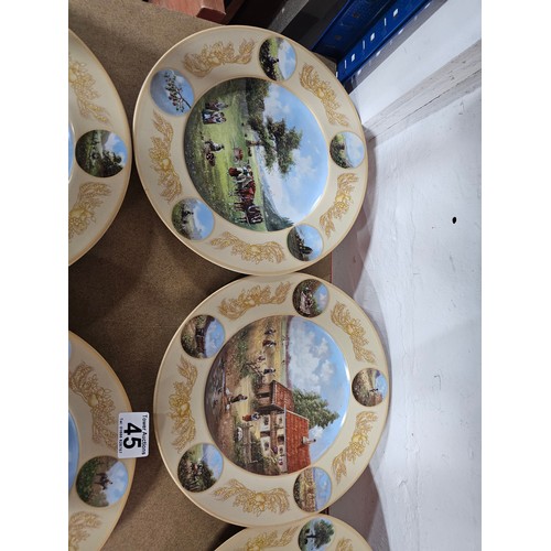 45 - Collection of collectable plates to include 6x picture plates dated from the 1990's designed by Chri... 