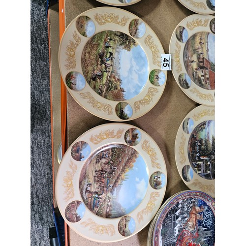 45 - Collection of collectable plates to include 6x picture plates dated from the 1990's designed by Chri... 