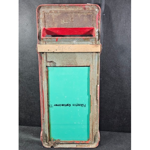 58 - Good quality cast iron post box front converted to a mirror complete with H.M. Queen Elizabeth II cr... 