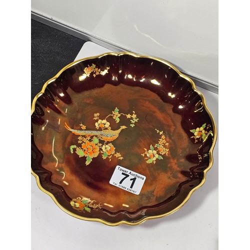 71 - A collection of Carlton ware in the Rouge Royale lustre ware all are hand painted with gilding to th... 