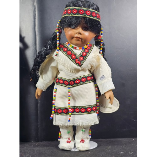 92 - A pair of dolls by the Regal Toy Company. Both dolls are in the form of Native Indians. One is in a ... 