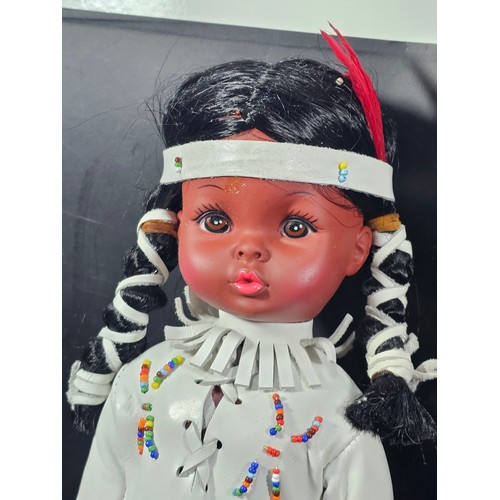 92 - A pair of dolls by the Regal Toy Company. Both dolls are in the form of Native Indians. One is in a ... 