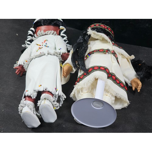 92 - A pair of dolls by the Regal Toy Company. Both dolls are in the form of Native Indians. One is in a ... 