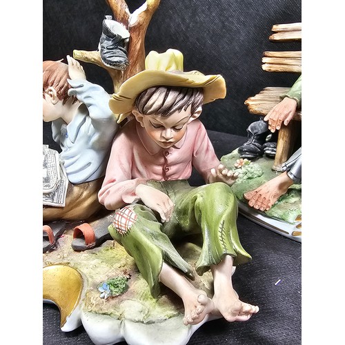 109 - A collection of 3 Capodimonte figurines to include a craftsman along with a tramp on a park bench an... 