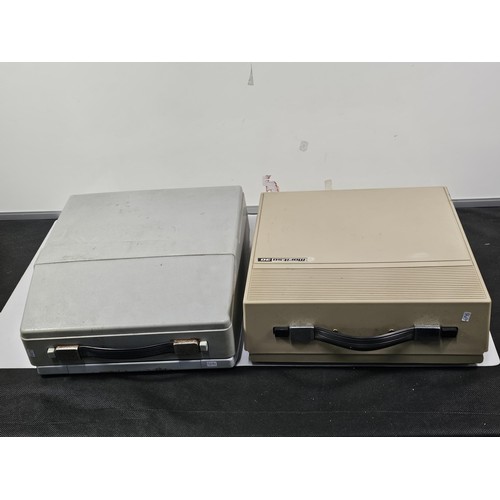 96 - A pair of vintage cased typewriters to include a Maritso 30 type typewriter along with a Silverreed ... 