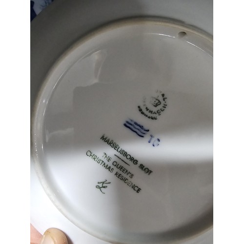 118 - A collection of 10x Christmas themed Royal Copenhagen plates all with different Christmas related pi... 