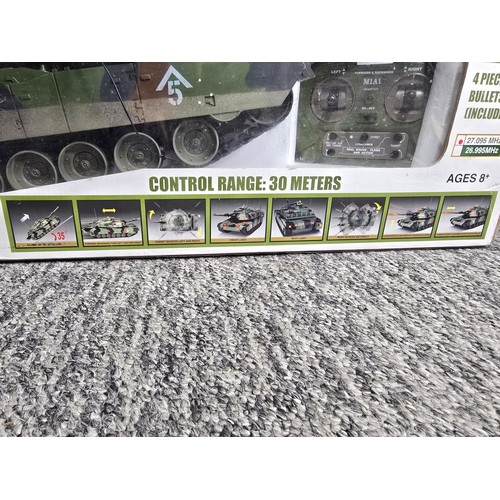 148 - Large boxed Hobby Engine 1:16 scale M1A1 Abrams Tank is a plastic model replica of a military tank w... 