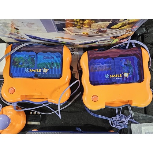 136 - A Vtech V.smile Pro TV 3D learning system, comes with joysticks, controllers, 2 docking systems and ... 