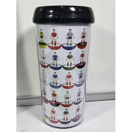 143 - A Flick to Kick history of Subbuteo book along with Subbuteo wrapping paper and matching gift bag, a... 