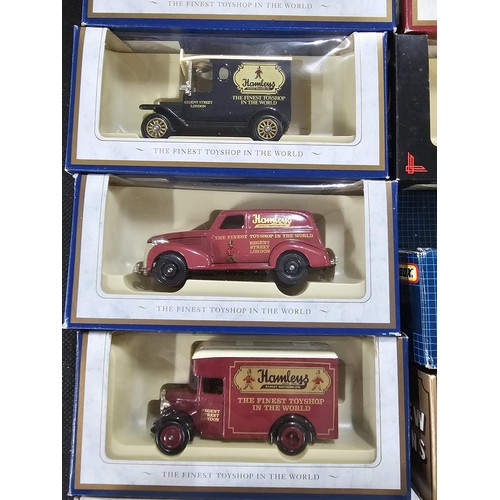 157 - A collection of 16x boxed diecast vehicles all in boxes to include 3x Hamleys Lledo vehicles, 6 Lled... 