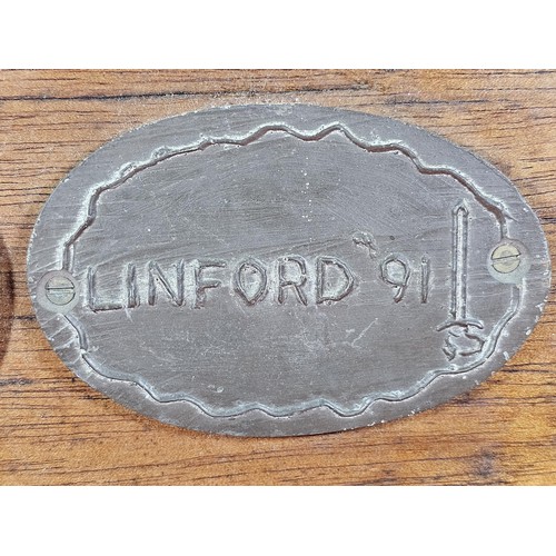 210 - An International Waterways Association (IWA) commemorative Plaque display, comprising of a hardwood ... 
