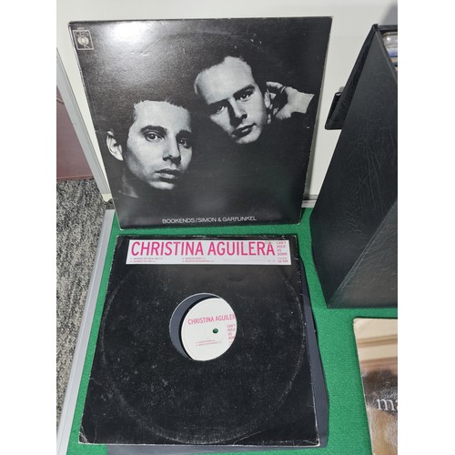 192 - Collection of assorted LP's of various genre to include Christina Aguilera, David Cassidy, Madonna, ... 