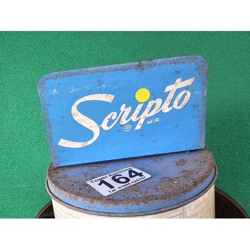 161 - A pair of original mid 20th century British shop display pieces to include a Scripto Fountain Pen cy... 