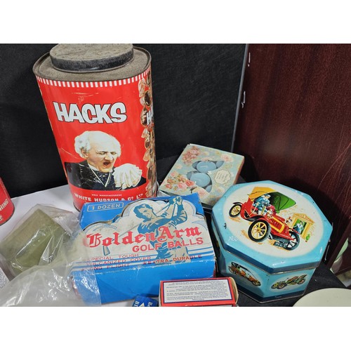 180 - Large quantity of collectables to include 2x boxes of vintage 1960's tennis balls by Dunlop, a box o... 